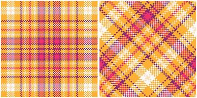 Plaid Muster nahtlos. Schachbrett Muster Vorlage zum Design Ornament. nahtlos Stoff Textur. vektor