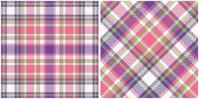 Plaid Muster nahtlos. Tartan nahtlos Muster nahtlos Tartan Illustration einstellen zum Schal, Decke, andere modern Frühling Sommer- Herbst Winter Urlaub Stoff drucken. vektor