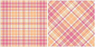 Plaid Muster nahtlos. klassisch Plaid Tartan nahtlos Tartan Illustration einstellen zum Schal, Decke, andere modern Frühling Sommer- Herbst Winter Urlaub Stoff drucken. vektor