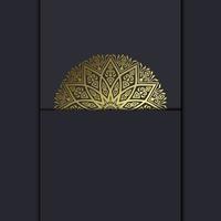 Luxus Gold Mandala verzierten Hintergrund für Hochzeitseinladung, Buchcover vektor