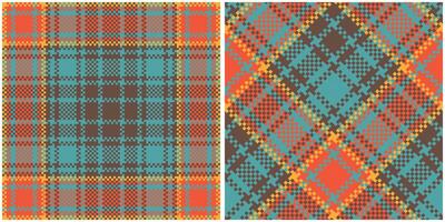 Tartan Muster nahtlos. Süss Prüfer Muster nahtlos Tartan Illustration einstellen zum Schal, Decke, andere modern Frühling Sommer- Herbst Winter Urlaub Stoff drucken. vektor