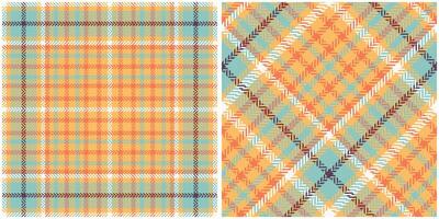 schottisch Tartan Muster. Tartan nahtlos Muster nahtlos Tartan Illustration einstellen zum Schal, Decke, andere modern Frühling Sommer- Herbst Winter Urlaub Stoff drucken. vektor