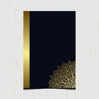 Luxus Gold Mandala verzierten Hintergrund für Hochzeitseinladung, Buchcover vektor