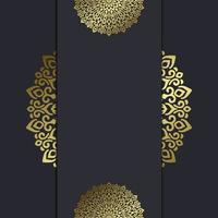 Luxus Gold Mandala verzierten Hintergrund für Hochzeitseinladung, Buchcover vektor