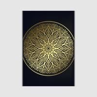 Luxus Gold Mandala verzierten Hintergrund für Hochzeitseinladung, Buchcover vektor