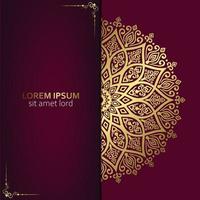 Luxus Gold Mandala verzierten Hintergrund für Hochzeitseinladung, Buchcover vektor