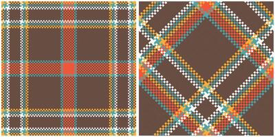 Tartan Muster nahtlos. Süss Schachbrett Muster Vorlage zum Design Ornament. nahtlos Stoff Textur. vektor