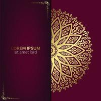 Luxus Gold Mandala verzierten Hintergrund für Hochzeitseinladung, Buchcover vektor