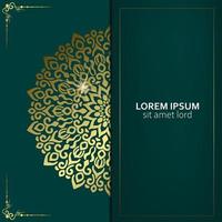 Luxus Gold Mandala verzierten Hintergrund für Hochzeitseinladung, Buchcover vektor