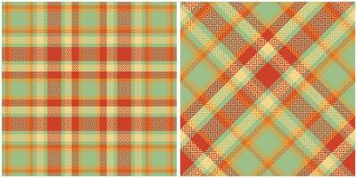 skott tartan pläd sömlös mönster, gingham mönster. traditionell skott vävd tyg. skogsarbetare skjorta flanell textil. mönster bricka swatch ingår. vektor