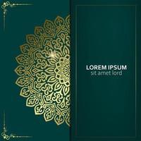 Luxus Gold Mandala verzierten Hintergrund für Hochzeitseinladung, Buchcover vektor