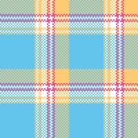 kariert Muster nahtlos. klassisch Plaid Tartan nahtlos Tartan Illustration einstellen zum Schal, Decke, andere modern Frühling Sommer- Herbst Winter Urlaub Stoff drucken. vektor