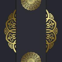 Luxus Gold Mandala verzierten Hintergrund für Hochzeitseinladung, Buchcover vektor