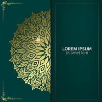 Luxus Gold Mandala verzierten Hintergrund für Hochzeitseinladung, Buchcover vektor