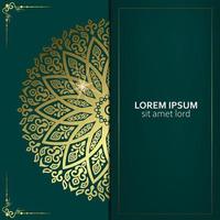 Luxus Gold Mandala verzierten Hintergrund für Hochzeitseinladung, Buchcover vektor