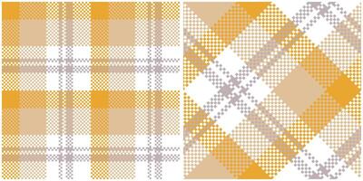 tartan sömlös mönster. ljuv checker mönster traditionell skott vävd tyg. skogsarbetare skjorta flanell textil. mönster bricka swatch ingår. vektor