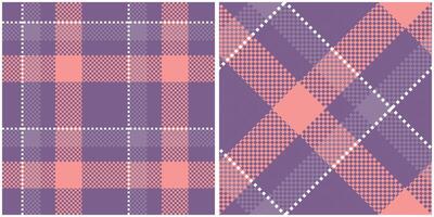 schottisch Tartan Plaid nahtlos Muster, Schachbrett Muster. nahtlos Tartan Illustration einstellen zum Schal, Decke, andere modern Frühling Sommer- Herbst Winter Urlaub Stoff drucken. vektor