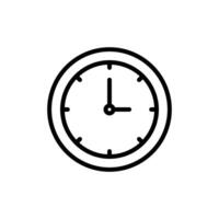 Zeit und Uhr Linie Symbol vektor