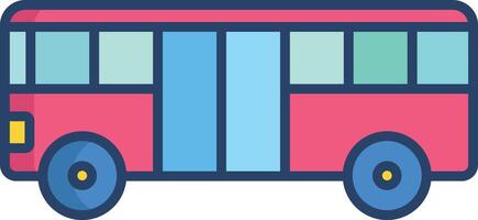 Bus linear Farbe Illustration vektor