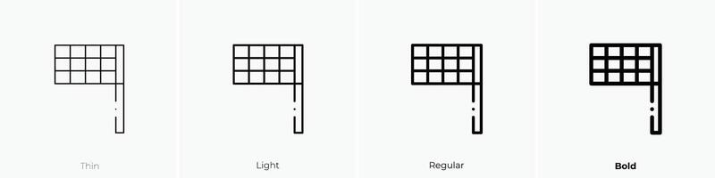 Golf Symbol. dünn, Licht, regulär und Fett gedruckt Stil Design isoliert auf Weiß Hintergrund vektor