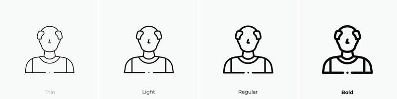 Großvater Symbol. dünn, Licht, regulär und Fett gedruckt Stil Design isoliert auf Weiß Hintergrund vektor