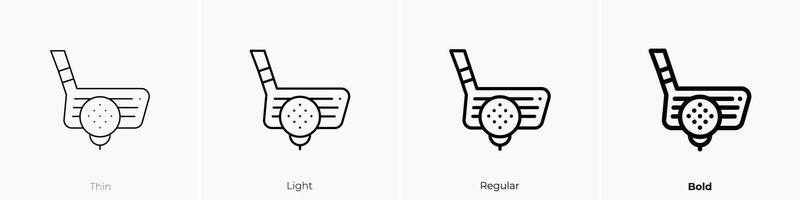 Golf Symbol. dünn, Licht, regulär und Fett gedruckt Stil Design isoliert auf Weiß Hintergrund vektor