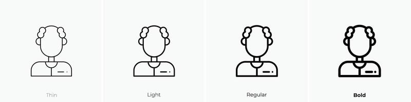 Großvater Symbol. dünn, Licht, regulär und Fett gedruckt Stil Design isoliert auf Weiß Hintergrund vektor