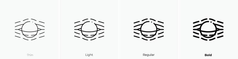 Schwere Symbol. dünn, Licht, regulär und Fett gedruckt Stil Design isoliert auf Weiß Hintergrund vektor