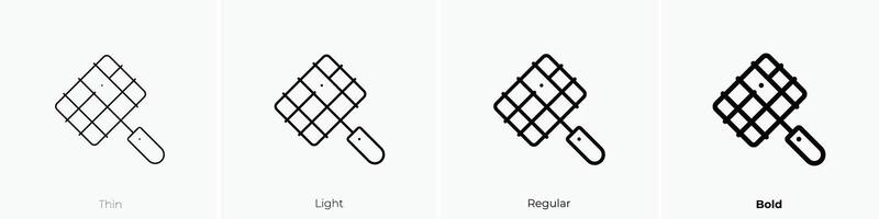 Grill Symbol. dünn, Licht, regulär und Fett gedruckt Stil Design isoliert auf Weiß Hintergrund vektor