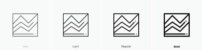Wachstum Symbol. dünn, Licht, regulär und Fett gedruckt Stil Design isoliert auf Weiß Hintergrund vektor