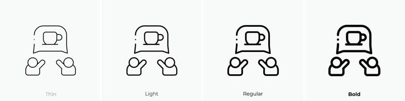 hängen aus Symbol. dünn, Licht, regulär und Fett gedruckt Stil Design isoliert auf Weiß Hintergrund vektor