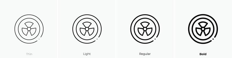 gefährlich Symbol. dünn, Licht, regulär und Fett gedruckt Stil Design isoliert auf Weiß Hintergrund vektor