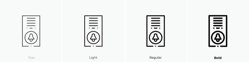 behindert Symbol. dünn, Licht, regulär und Fett gedruckt Stil Design isoliert auf Weiß Hintergrund vektor