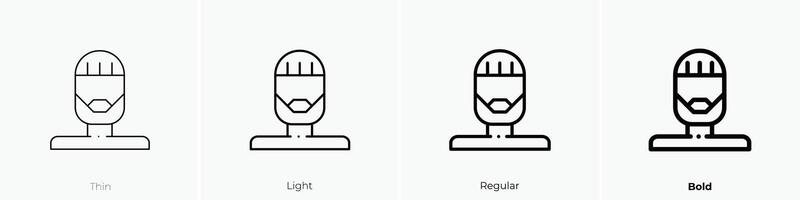 Hipster Symbol. dünn, Licht, regulär und Fett gedruckt Stil Design isoliert auf Weiß Hintergrund vektor