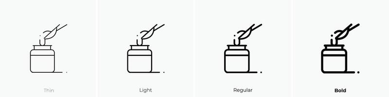 Honig Symbol. dünn, Licht, regulär und Fett gedruckt Stil Design isoliert auf Weiß Hintergrund vektor