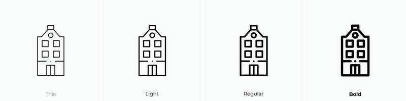 Holland Symbol. dünn, Licht, regulär und Fett gedruckt Stil Design isoliert auf Weiß Hintergrund vektor