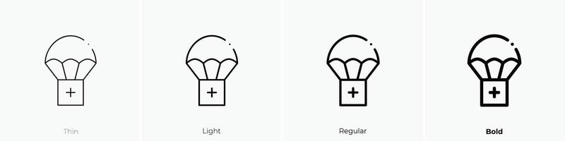 humanitär Symbol. dünn, Licht, regulär und Fett gedruckt Stil Design isoliert auf Weiß Hintergrund vektor