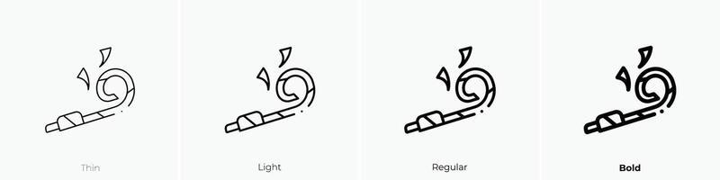 Horn Symbol. dünn, Licht, regulär und Fett gedruckt Stil Design isoliert auf Weiß Hintergrund vektor