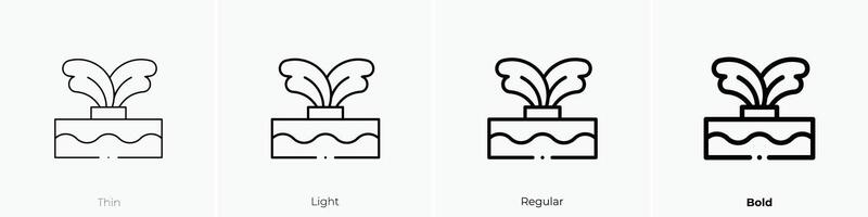 hydroponisch Symbol. dünn, Licht, regulär und Fett gedruckt Stil Design isoliert auf Weiß Hintergrund vektor