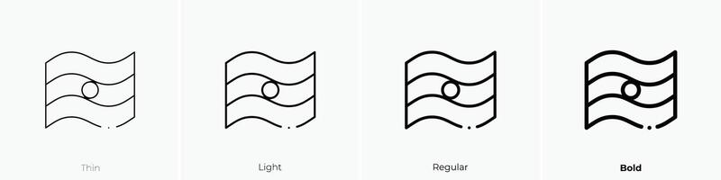 Indien Symbol. dünn, Licht, regulär und Fett gedruckt Stil Design isoliert auf Weiß Hintergrund vektor