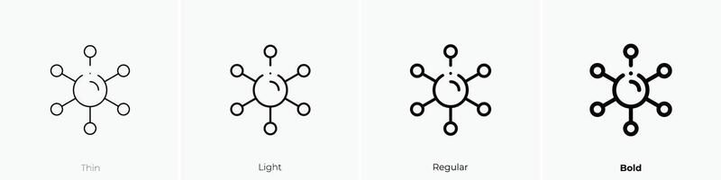 beeinflussen Symbol. dünn, Licht, regulär und Fett gedruckt Stil Design isoliert auf Weiß Hintergrund vektor