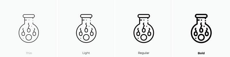 Besamung Symbol. dünn, Licht, regulär und Fett gedruckt Stil Design isoliert auf Weiß Hintergrund vektor