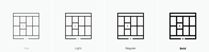 Gefängnis Symbol. dünn, Licht, regulär und Fett gedruckt Stil Design isoliert auf Weiß Hintergrund vektor