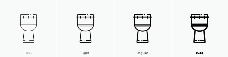 Pauke Symbol. dünn, Licht, regulär und Fett gedruckt Stil Design isoliert auf Weiß Hintergrund vektor