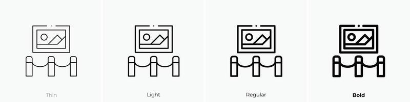 Landschaft Symbol. dünn, Licht, regulär und Fett gedruckt Stil Design isoliert auf Weiß Hintergrund vektor