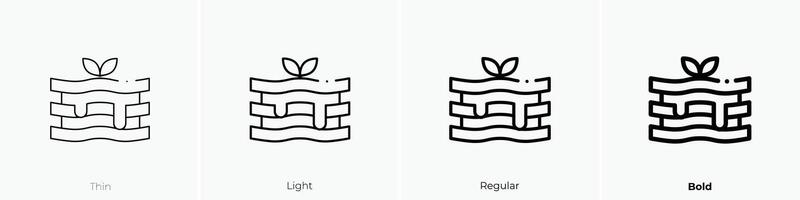 Lasagne Symbol. dünn, Licht, regulär und Fett gedruckt Stil Design isoliert auf Weiß Hintergrund vektor