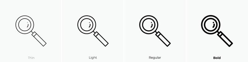 Linse Symbol. dünn, Licht, regulär und Fett gedruckt Stil Design isoliert auf Weiß Hintergrund vektor