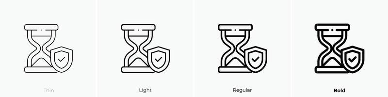 liv försäkring ikon. tunn, ljus, regelbunden och djärv stil design isolerat på vit bakgrund vektor