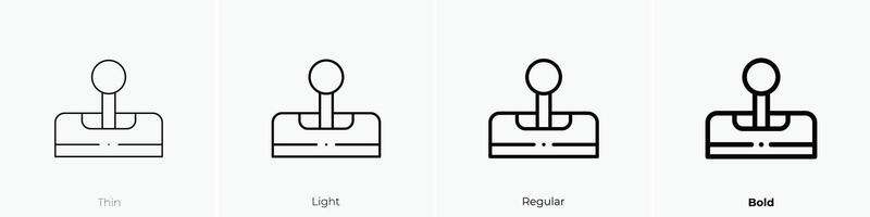 Hebel Symbol. dünn, Licht, regulär und Fett gedruckt Stil Design isoliert auf Weiß Hintergrund vektor