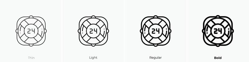 Lebensretter Symbol. dünn, Licht, regulär und Fett gedruckt Stil Design isoliert auf Weiß Hintergrund vektor